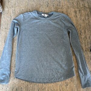 Athleta Girls Blue Untempto 2.0 Heather Blue Long Sleeve Tee